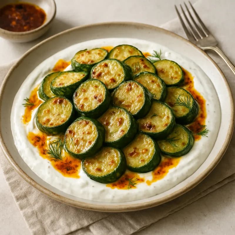 Zucchini-Joghurt-Gericht (Yogurtlu Kabak)